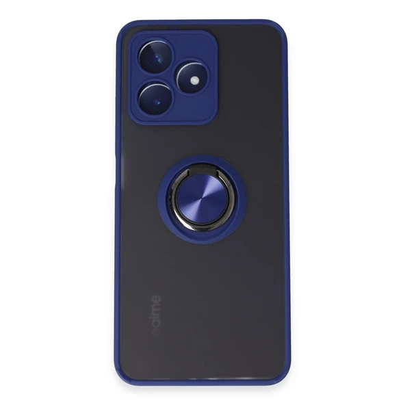 Realme C53 Kılıf Montreal Yüzüklü Silikon Kapak - Lacivert ürün görseli 1
