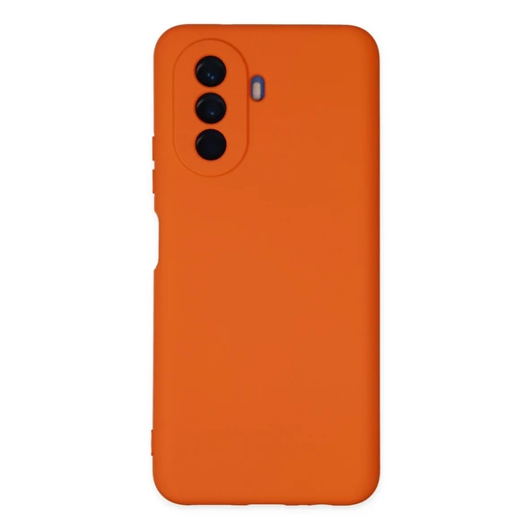 Huawei Nova Y70 Kılıf Nano İçi Kadife Silikon - Turuncu ürün görseli 1