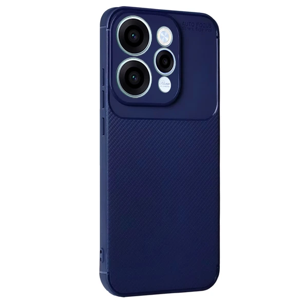 Oppo Reno 15 Auto Focus Karbon Kapak - Lacivert ürün görseli 1