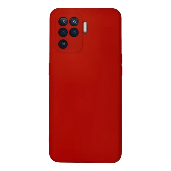 Oppo Reno 5 Lite Kılıf Nano İçi Kadife Silikon - Kırmızı ürün görseli 1