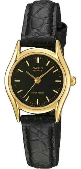 CASIO LTP-1094Q-1ARDF SİYAH DERİ KORDON KADIN KOL SAATİ ürün görseli 1