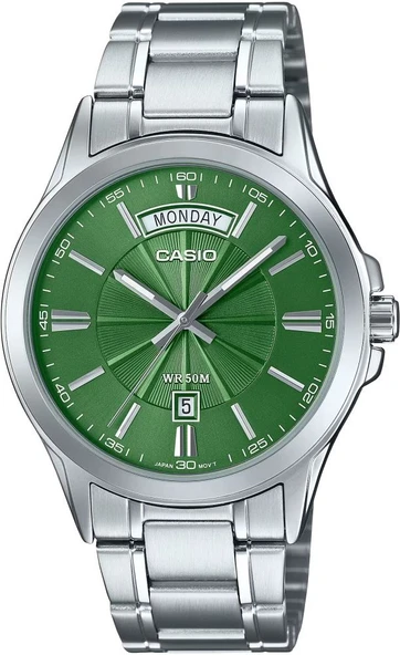 CASIO MTP-1381D-3AVDF YEŞİL KADRAN METAL ERKEK KOL SAATİ ürün görseli 1