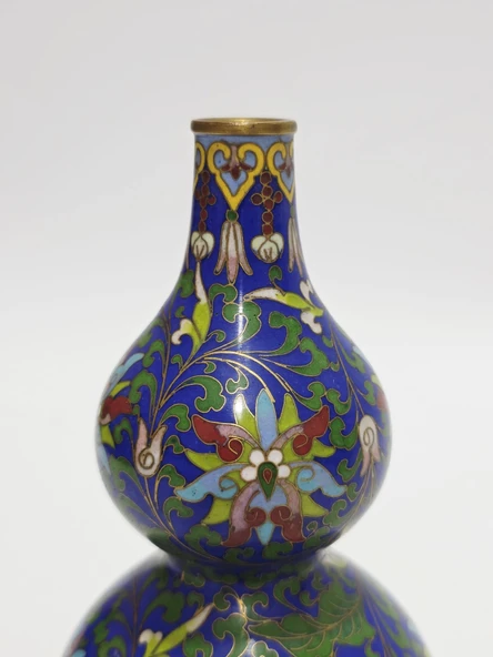 Antika Cloisonne Mini Vazo 15,50cm 013 - Resim 2