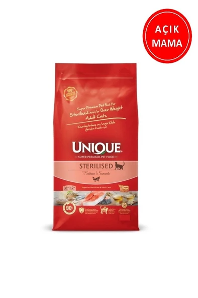 Unique Yetişkin Kedi Maması Kısırlaştırılmış Somonlu 1 Kg AÇIK ürün görseli 1