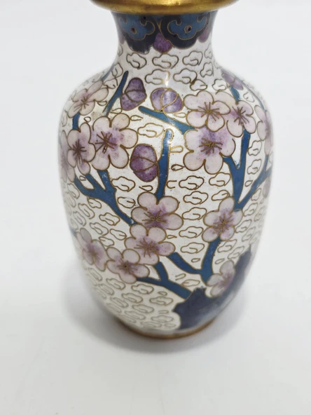 Antika Cloisonne Mini Vazo 10cm 010 - Resim 3