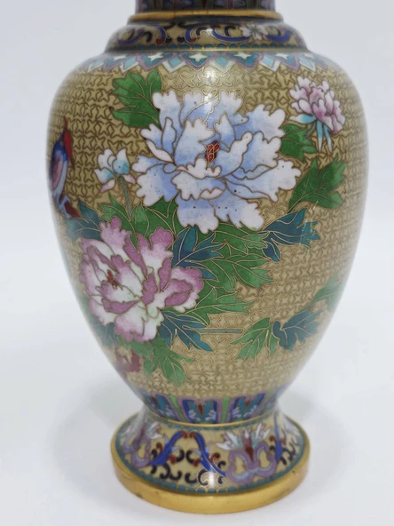Antika Cloisonne Mini Vazo 26cm 015 - Resim 2