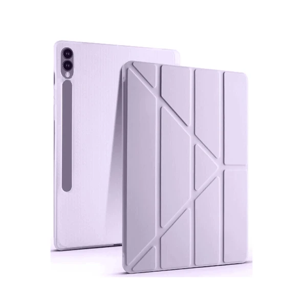 Samsung Galaxy X610 Tab S9 Fe Plus 12.4 Kılıf Kalemlikli Mars Tablet Kılıfı - Lila ürün görseli 1