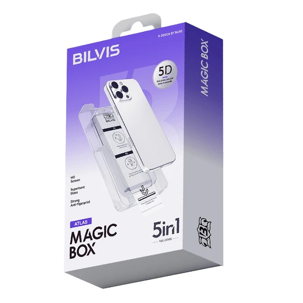 iPhone 16 Bilvis 5in1 3d Magic Cam Ekran Koruyucu - Siyah ürün görseli 1