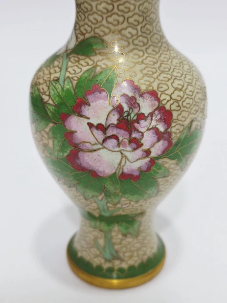 Antika Cloisonne Mini Vazo 13,50cm 009 - Resim 2