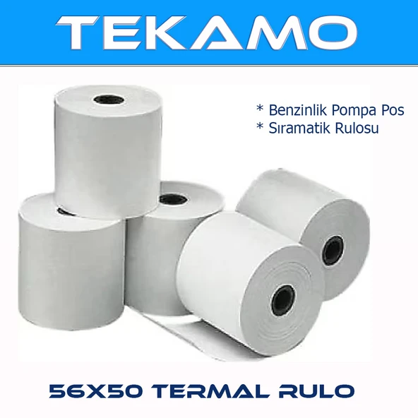 56x50 Pompa Yazarkasa Termal Pos Rulosu 10 Adet ürün görseli 1