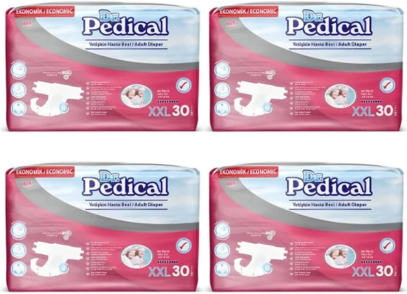 Dr. Pedical Belbantlı Ekstra Ekstra Large Boy XXL 30'lu 4 Adet Hasta Bezi ürün görseli 1