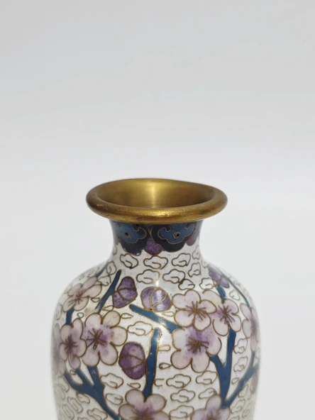 Antika Cloisonne Mini Vazo 10cm 010 - Resim 2