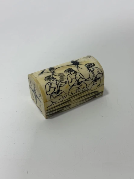 Minyatür Desenli Kemik Kutu 6x3x3cm ürün görseli 1