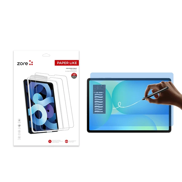 Galaxy Tab S10 FE Plus Kağıt Hisli Mat ​​​​​​​​​​​​​​​Zore Paper-Like Ekran Koruyucu ürün görseli 1