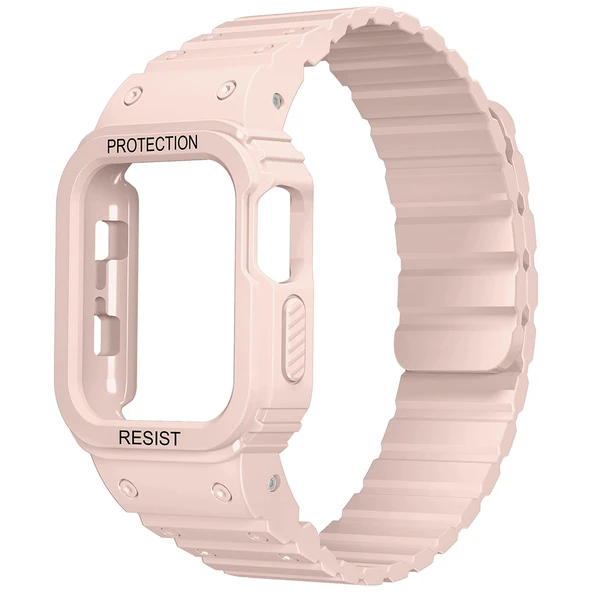 Apple Watch 40mm Zore KRD-142 Airbag Tasarımlı Kasa Koruyuculu Silikon Kordon ürün görseli 1