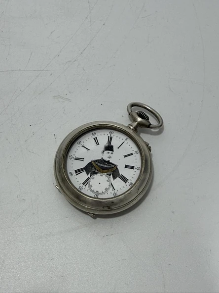 Osmanlı Paşa Resimli Kadran ve Cep Saati Kasası 44,50mm 2.El ürün görseli 1