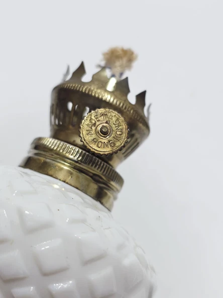 Antika Opal Cam Gaz Lambası 023 - Resim 6
