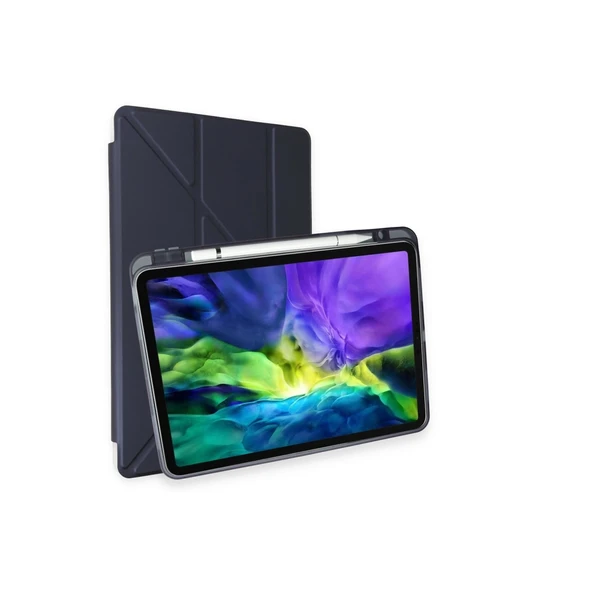Apple iPad Air 4 10.9 Kılıf Kalemlikli Mars Tablet Kılıfı - Lacivert ürün görseli 1