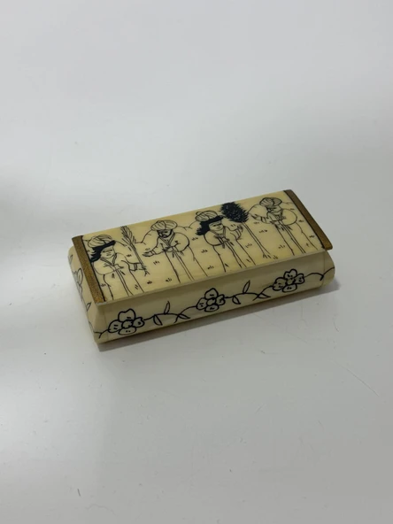 Minyatür Desenli Kemik Kutu 9x4x2cm ürün görseli 1