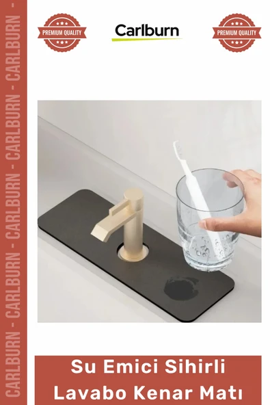 Özel Üretim Mutfak Banyo Diatom Çamur Hızlı Kuruyan Kaymaz Taban Su Emici Sihirli Lavabo Kenar Matı ürün görseli 1