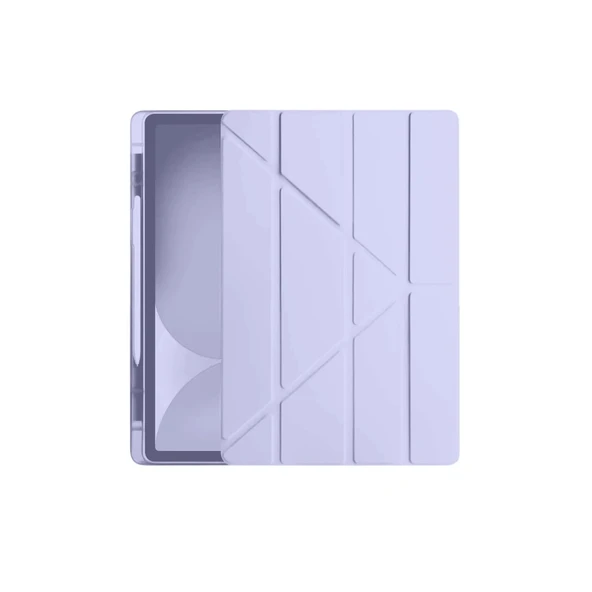 Apple iPad Pro 11 (2024) Kılıf Kalemlikli Hugo Tablet Kılıfı - Lila ürün görseli 1