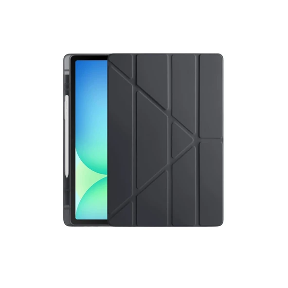 Apple iPad Pro 13 (2024) Kılıf Kalemlikli Hugo Tablet Kılıfı - Siyah ürün görseli 1