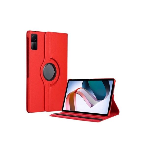 Xiaomi Redmi Pad Se 4g Kılıf 360 Tablet Deri Kılıf - Kırmızı ürün görseli 1