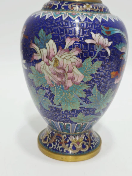 Antika Cloisonne Mini Vazo 25,50cm 017 - Resim 2