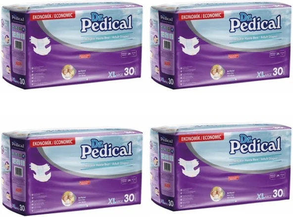 Dr. Pedical Belbantlı Ekstra Büyük Boy XL 30'lu 4 Adet Hasta Bezi ürün görseli 1
