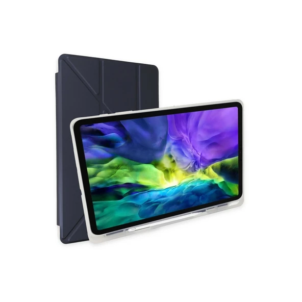 Apple iPad 9.7 (2018) Kılıf Kalemlikli Mars Tablet Kılıfı - Lacivert ürün görseli 1