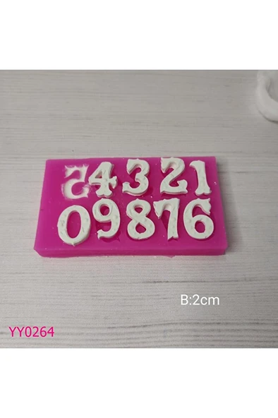 YY0264 Noktalı Rakamlar Silikon Kalıp ürün görseli 1