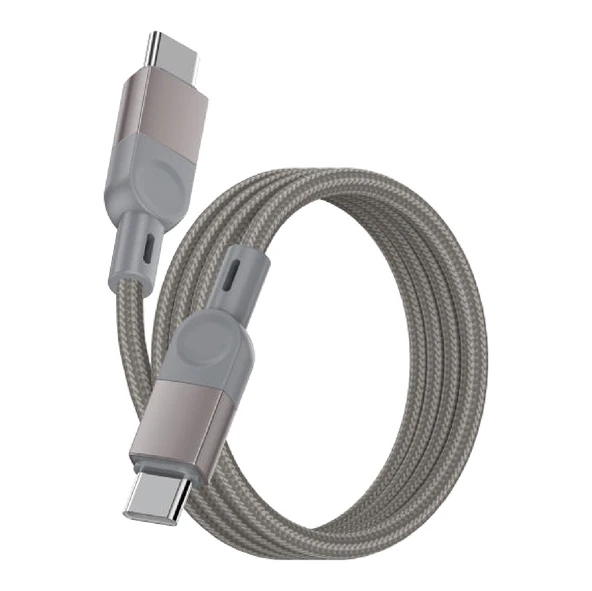 Zore ZR-44 Type-C to Type-C PD 100W Örgü Tasarımlı Hızlı Şarj Özellikli Data ve Şarj Kablosu 1M ürün görseli 1