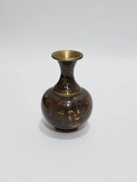 Antika Cloisonne Mini Vazo 13cm 005 ürün görseli 1