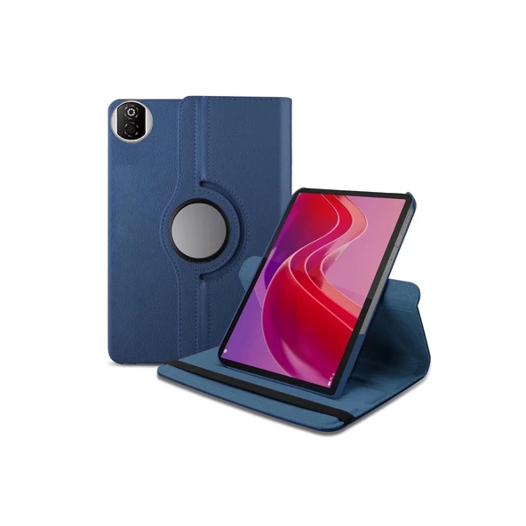 Huawei Honor Pad X7 360 Tablet Deri Kılıf - Lacivert ürün görseli 1