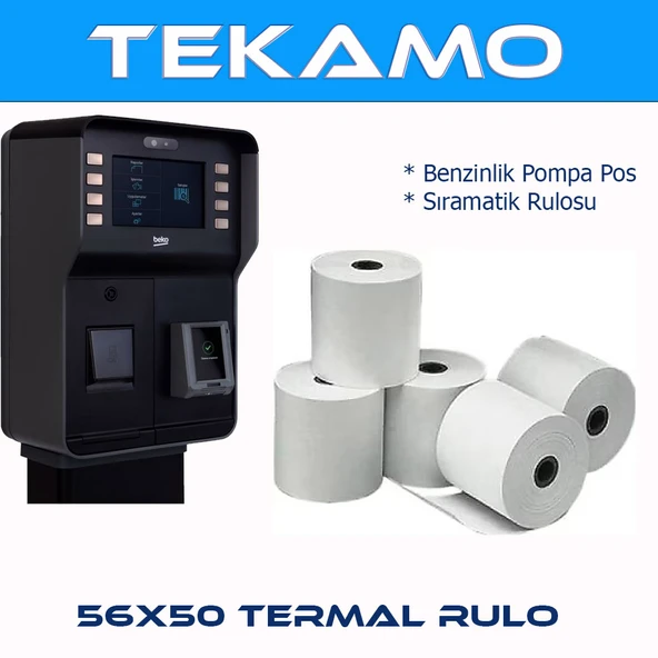 56x50 Pompa Yazarkasa Termal Pos Rulosu 50 Adet ürün görseli 1