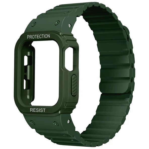 Apple Watch 10 42mm Zore KRD-142 Airbag Tasarımlı Kasa Koruyuculu Silikon Kordon ürün görseli 1