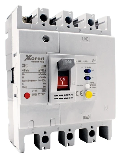 XKOREN 4X250A 50KA Kaçak Akım Korumalı Kompakt Şalter XFC-250-4P-250A ürün görseli 1