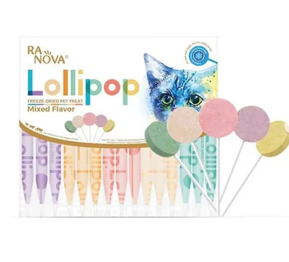 Ranova Kediler İçin Karışık Lezzetli Lolipop 15*4 gr ürün görseli 1