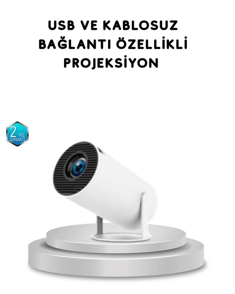 Full HD 4K Uyumlu Projeksiyon Cihazı 130 İnç Geniş Ekran Destekli ürün görseli 1