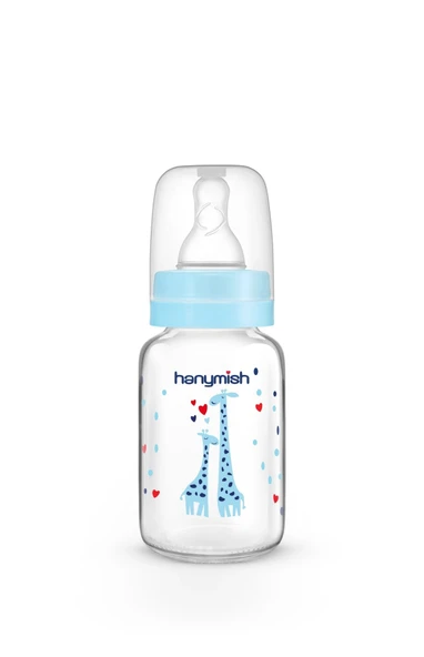 Hanymish Cam Biberon 125 ml 0-6 Ay - Mavi ürün görseli 1
