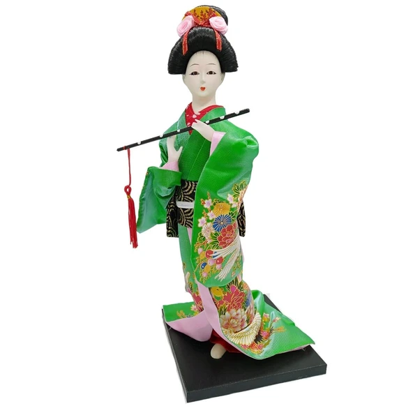 Japon Kimonolu Geyşa Bebek Kabuki Biblo 30 cm No.13 ürün görseli 1
