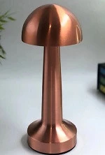 Hl-009b Dekoratif Metal Bakır Mantar Kablosuz Masa Lambası Ledli 5v 3 Renk ürün görseli 1
