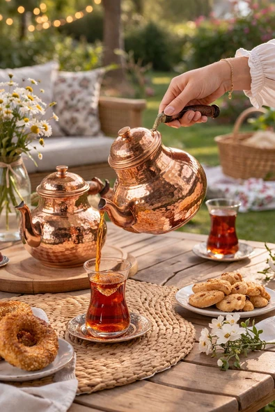 DMT Balkon Sefası Ocaklı Çaydanlık Seti Jel Yakıtlı – 0.9L Üst & 1.85L Alt Demlik – Taşınabilir Kamp ve Balkon Çayı Keyfi(JEL HEDİYELİ) ürün görseli 1