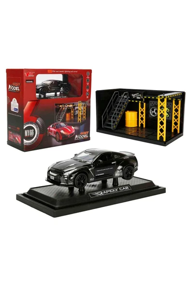 1:32 Nissan GT-R Sesli Işıklı Die-Cast Model Araba ve Tamir Atölyesi Seti ürün görseli 1
