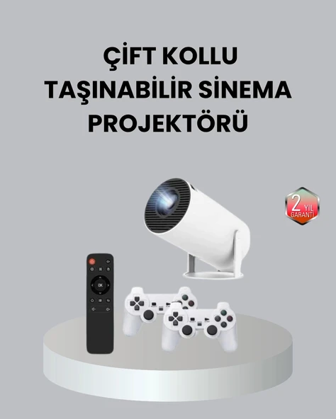 4K Wi-Fi 6 Projeksiyon Cihazı – 10.000+ Oyun Desteği, Kablosuz Bağlantı ve Çoklu Giriş Portları ürün görseli 1