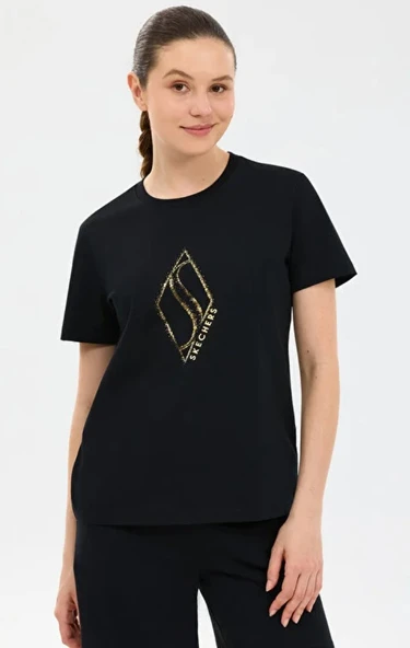 Skechers S2610049 W Regular Fit Graphic T-Shirt Kadın Tişört ürün görseli 1