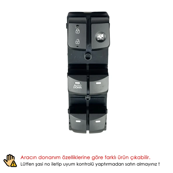 Jaroparts Hyundai Elantra Cam Açma Düğmesi Ön Sol 2011-2015 93570-3X330 ürün görseli 1