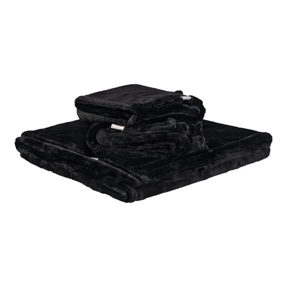 Pet Comfort Lodix  Siyah Köpek Battaniyesi M  100x70cm ürün görseli 1