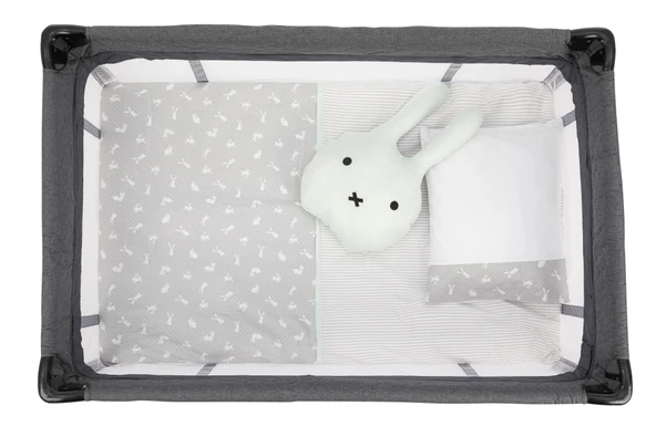 Sema Baby 6 Parça Lüks Park Yatak Bebek Uyku Seti - Happy Rabbit ürün görseli 1
