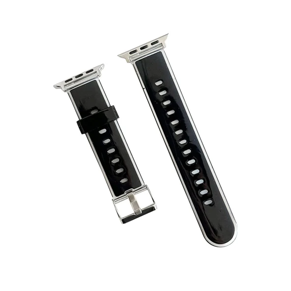 Apple Watch 38mm Jelly Silikon Kordon (saat Değildir) - Siyah ürün görseli 1